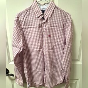 A Live Oak Brand men's long sleeve button-down shirt in a size small.